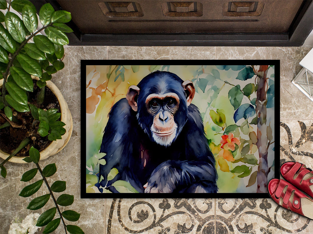 Chimpanzee Doormat Indoor Outdoor 18H X 27W Front Door Mat Rugs for Entryway, Non Slip Washable