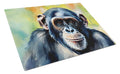 Chimpanzee Cutting Board Tempered Glass Kitchen Cutting Surface, Heat Resistant Chopping, Non-Slip Feet, Food Prep & Serving