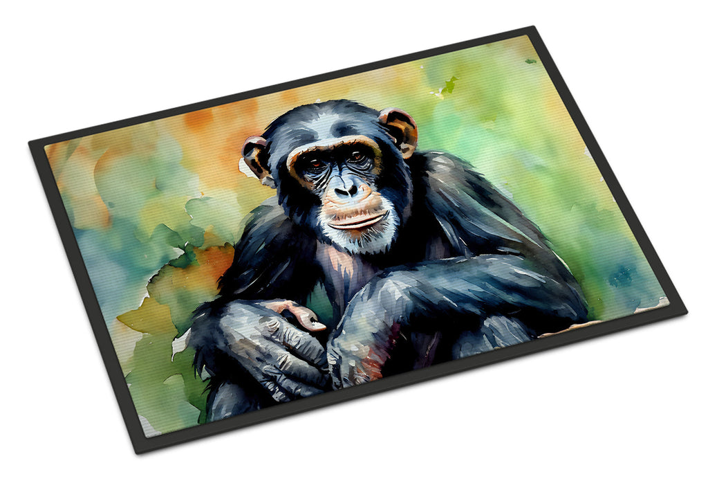 Chimpanzee Doormat Indoor Outdoor 18H X 27W Front Door Mat Rugs for Entryway, Non Slip Washable