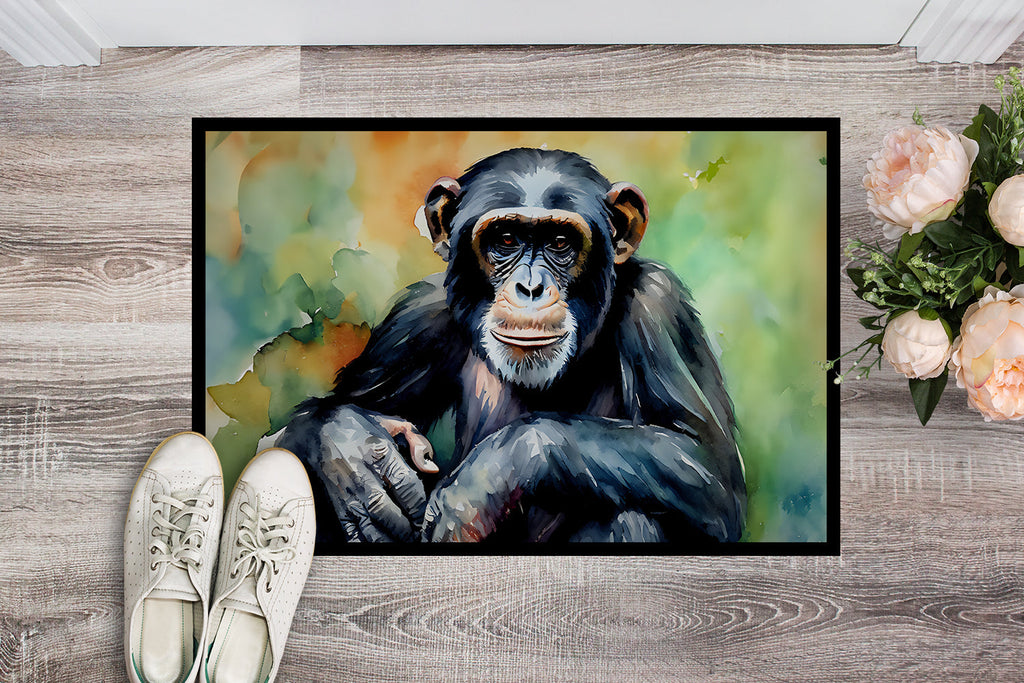Chimpanzee Doormat Indoor Outdoor 18H X 27W Front Door Mat Rugs for Entryway, Non Slip Washable