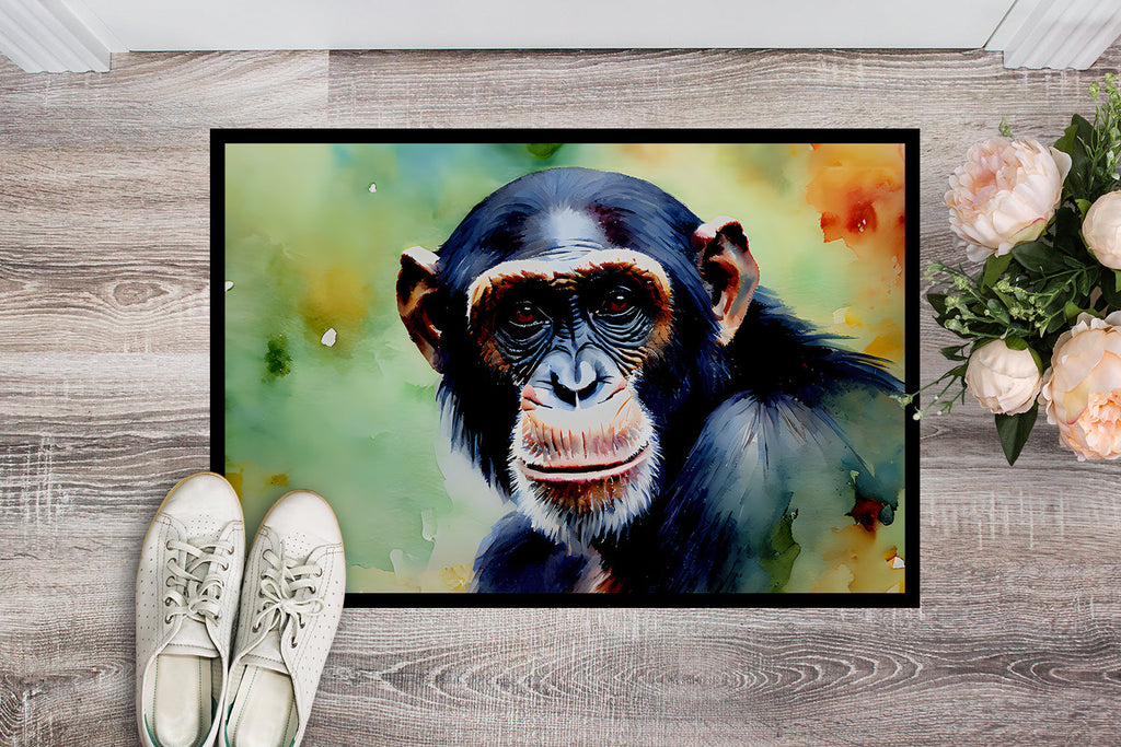 Chimpanzee Doormat Indoor Outdoor 18H X 27W Front Door Mat Rugs for Entryway, Non Slip Washable