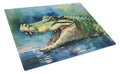 Crocodile Cutting Board Tempered Glass Kitchen Cutting Surface, Heat Resistant Chopping, Non-Slip Feet, Food Prep & Serving