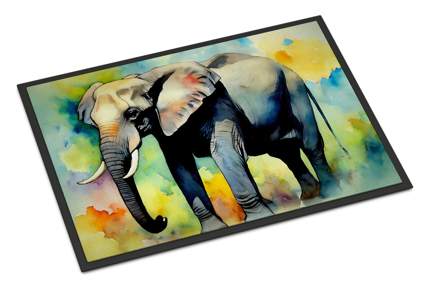 Elephant Doormat Indoor Outdoor 24H X 36W Front Door Mat Rugs for Entryway, Non Slip Washable Low Pile,