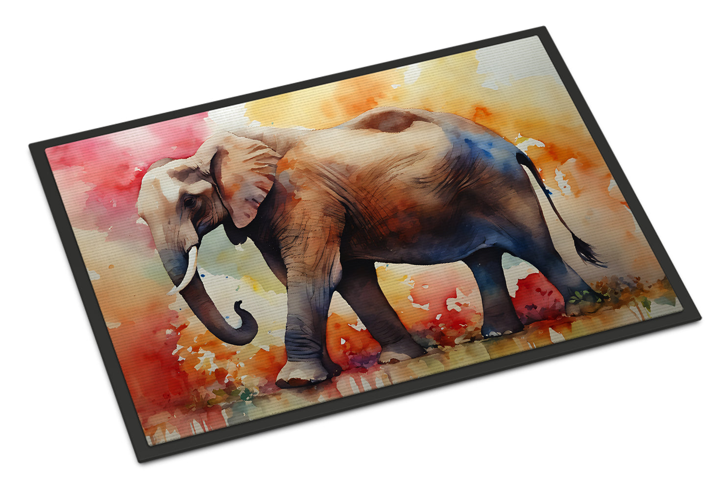 Elephant Doormat Indoor Outdoor 24H X 36W Front Door Mat Rugs for Entryway, Non Slip Washable Low Pile,