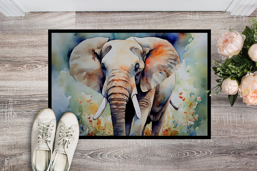 Elephant Doormat Indoor Outdoor 18H X 27W Front Door Mat Rugs for Entryway, Non Slip Washable