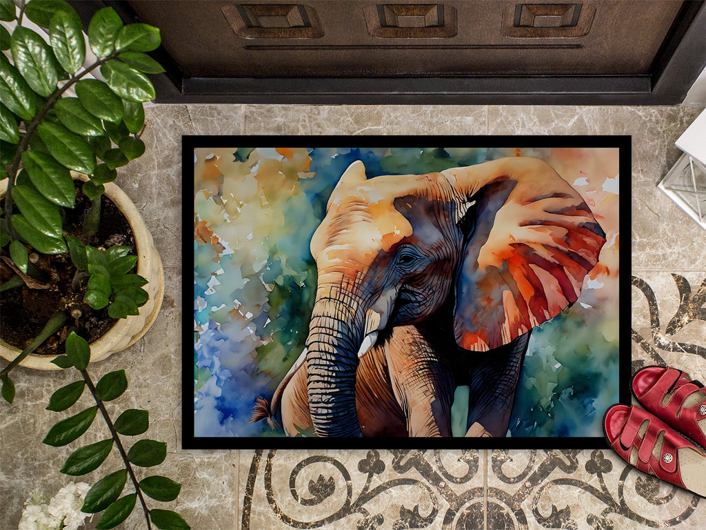 Elephant Doormat Indoor Outdoor 18H X 27W Front Door Mat Rugs for Entryway, Non Slip Washable
