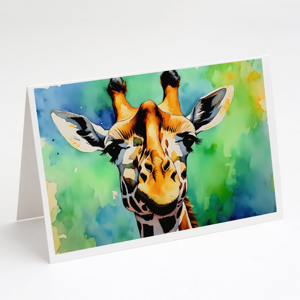 Giraffe Greeting Cards Pack of 8 Blank Cards with Envelopes Whimsical A7 Size 5x7