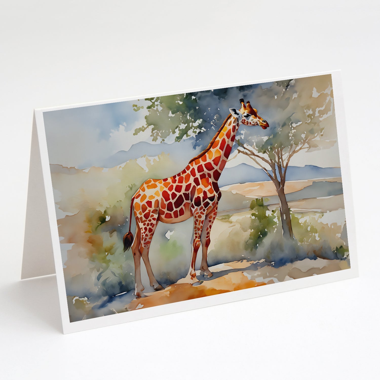 Giraffe Greeting Cards Pack of 8 Blank Cards with Envelopes Whimsical A7 Size 5x7