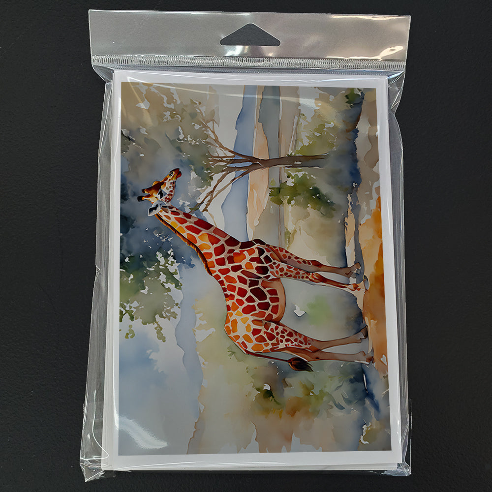 Giraffe Greeting Cards Pack of 8 Blank Cards with Envelopes Whimsical A7 Size 5x7