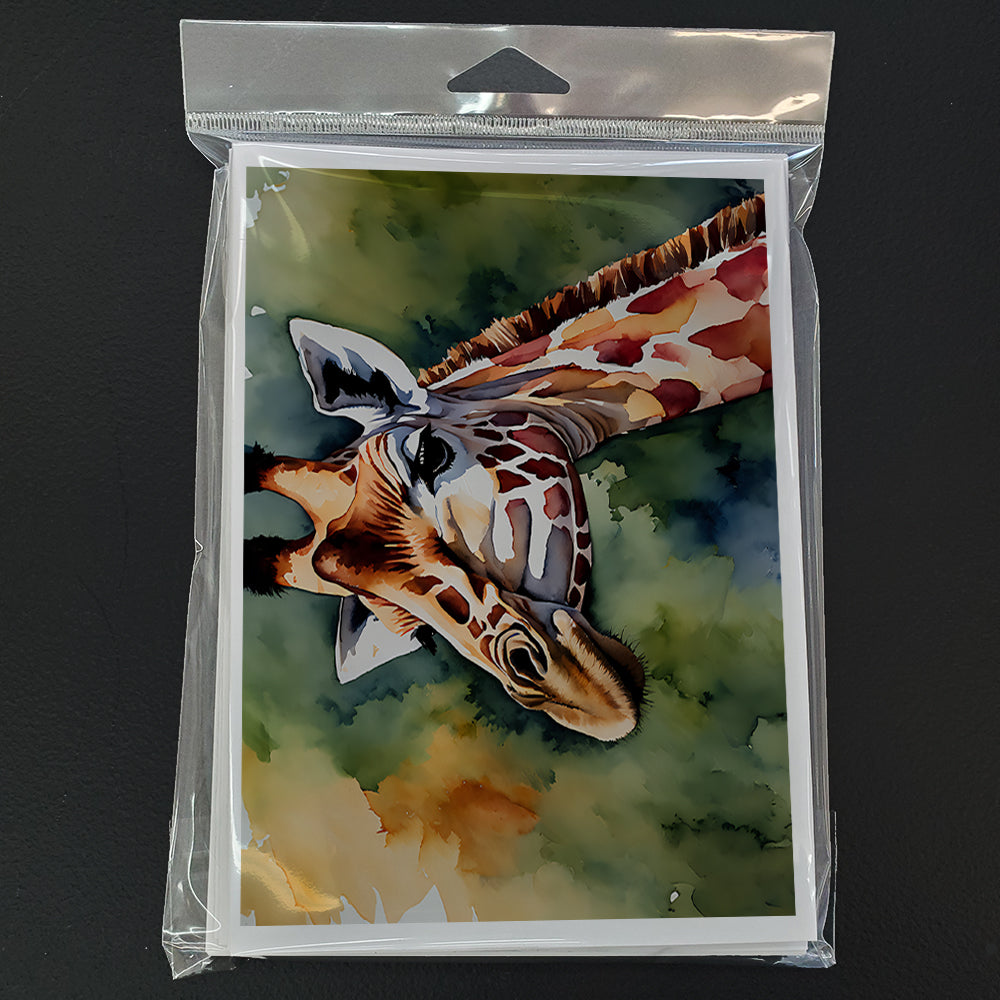 Giraffe Greeting Cards Pack of 8 Blank Cards with Envelopes Whimsical A7 Size 5x7
