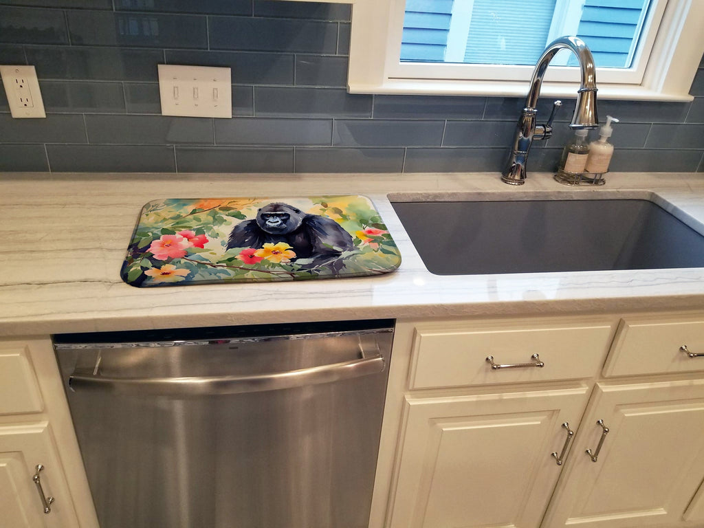 Gorilla Dish Drying Mat Absorbent Dish Drying Mat Pad for Kitchen Counter Dish Drainer Mat for Countertop, 14 x 21", Multicolor
