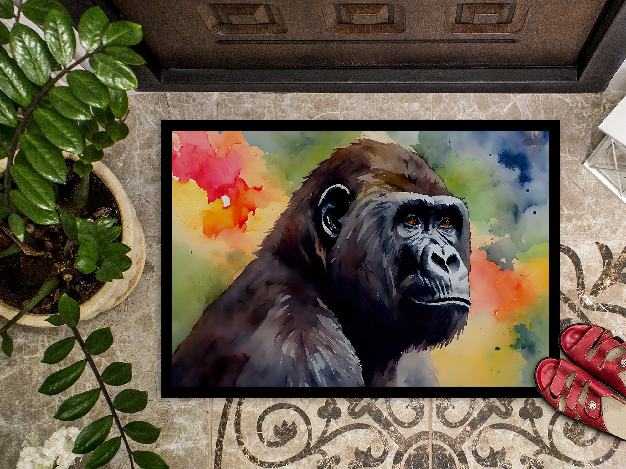 Gorilla Doormat Indoor Outdoor 18H X 27W Front Door Mat Rugs for Entryway, Non Slip Washable