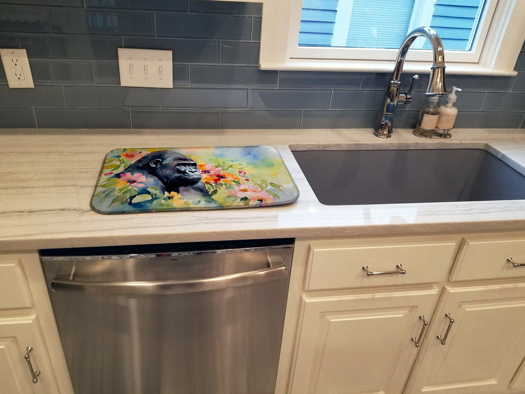 Gorilla Dish Drying Mat Absorbent Dish Drying Mat Pad for Kitchen Counter Dish Drainer Mat for Countertop, 14 x 21", Multicolor