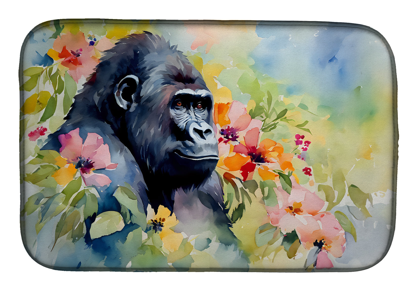 Gorilla Dish Drying Mat Absorbent Dish Drying Mat Pad for Kitchen Counter Dish Drainer Mat for Countertop, 14 x 21", Multicolor