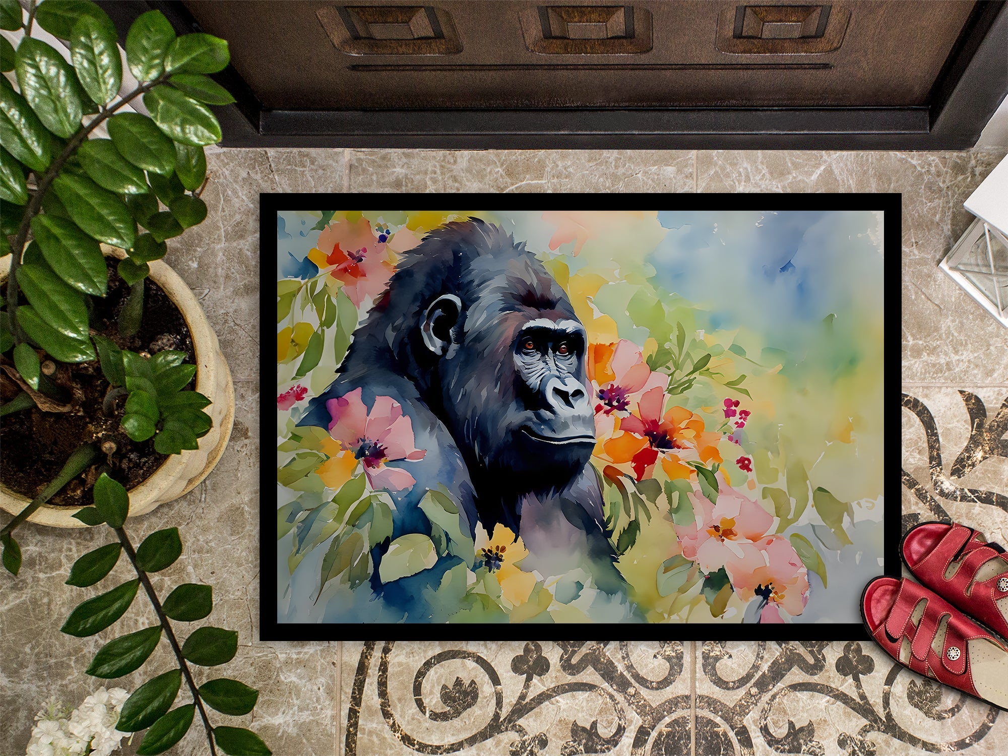 Gorilla Doormat Indoor Outdoor 24H X 36W Front Door Mat Rugs for Entryway, Non Slip Washable Low Pile,