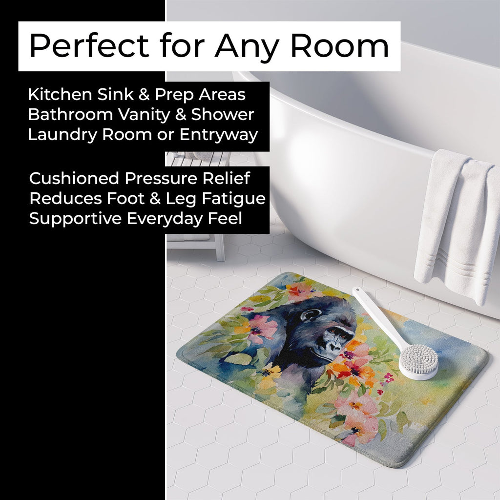Gorilla Memory Foam Kitchen Mat Machine Washable Anti-Fatigue Cushion Comfort Bath or Kitchen Rug