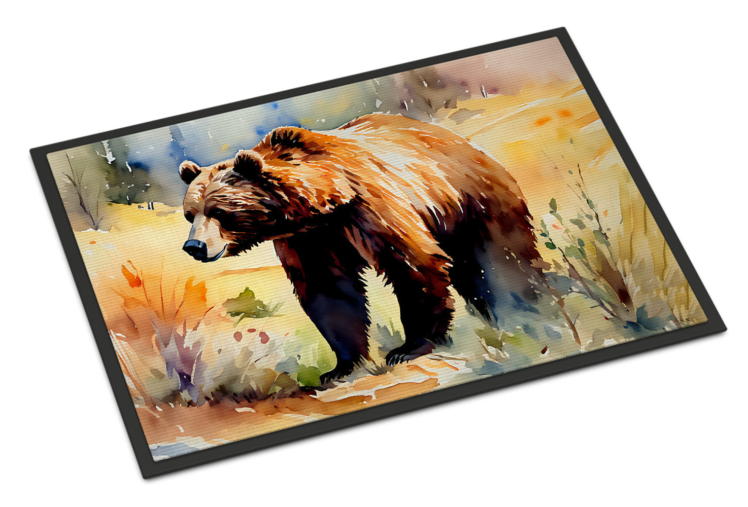 Grizzly Bear Doormat Indoor Outdoor 24H X 36W Front Door Mat Rugs for Entryway, Non Slip Washable Low Pile,