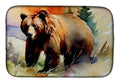 Grizzly Bear Dish Drying Mat Absorbent Dish Drying Mat Pad for Kitchen Counter Dish Drainer Mat for Countertop, 14 x 21", Multicolor
