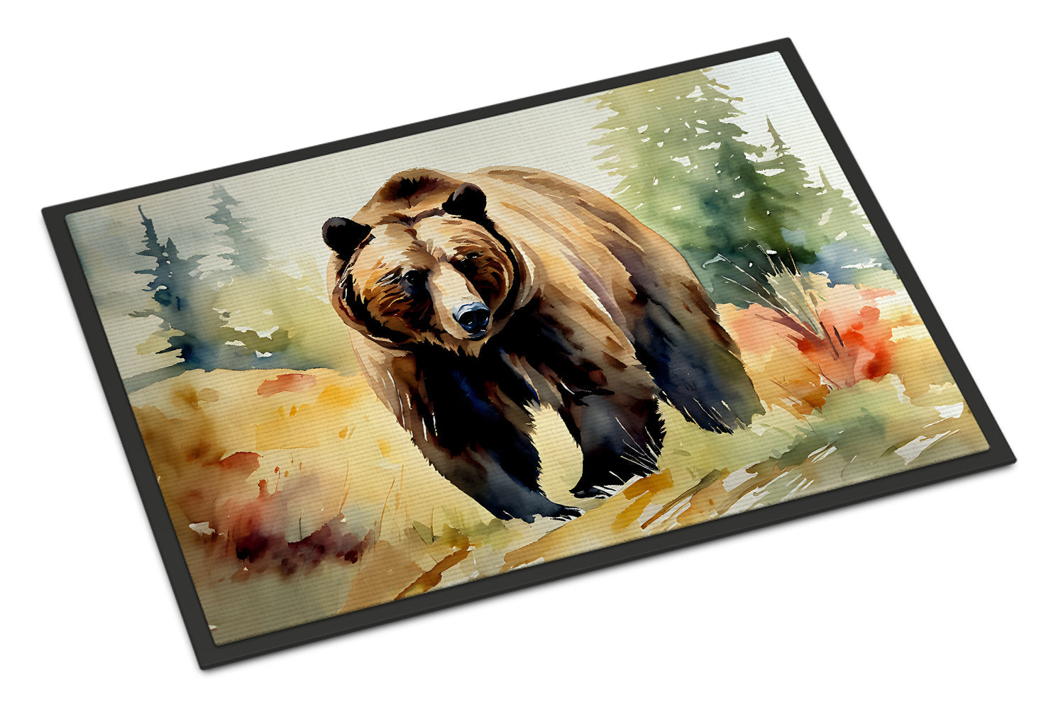 Grizzly Bear Doormat Indoor Outdoor 24H X 36W Front Door Mat Rugs for Entryway, Non Slip Washable Low Pile,
