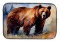 Grizzly Bear Dish Drying Mat Absorbent Dish Drying Mat Pad for Kitchen Counter Dish Drainer Mat for Countertop, 14 x 21", Multicolor