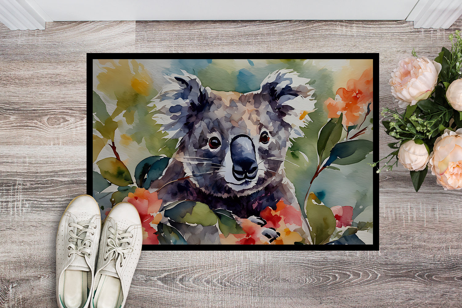Koala Doormat Indoor Outdoor 24H X 36W Front Door Mat Rugs for Entryway, Non Slip Washable Low Pile,