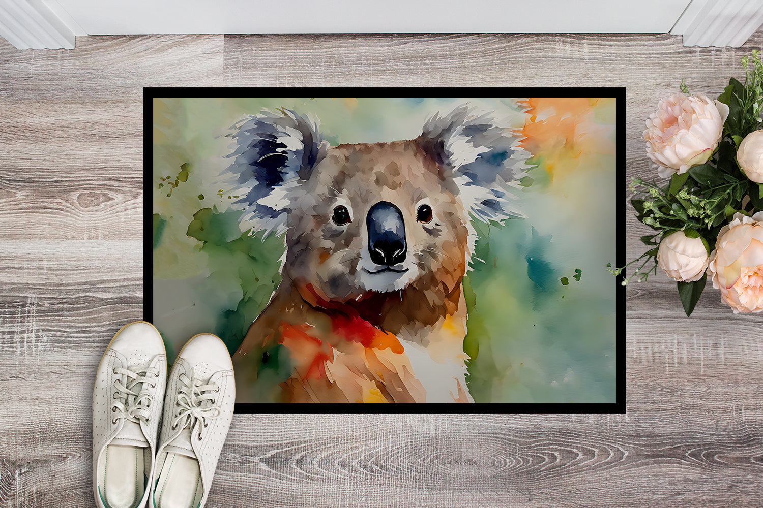 Koala Doormat Indoor Outdoor 24H X 36W Front Door Mat Rugs for Entryway, Non Slip Washable Low Pile,