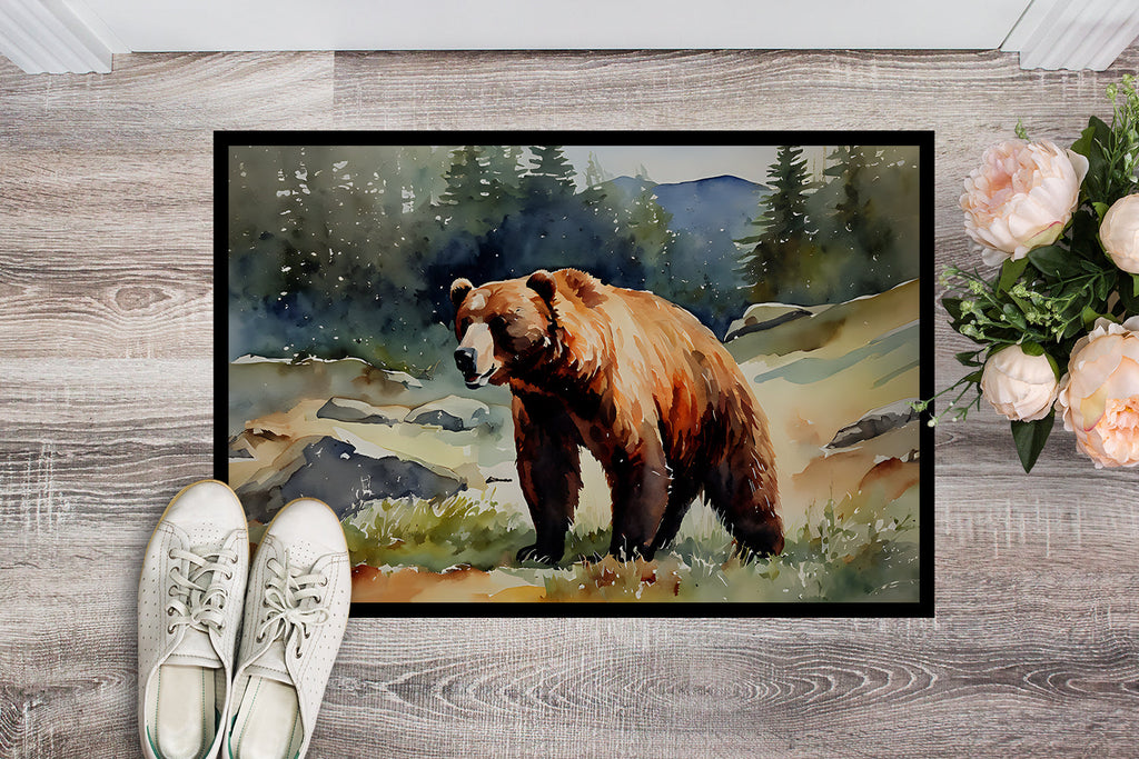 Kodiak Bear Doormat Indoor Outdoor 18H X 27W Front Door Mat Rugs for Entryway, Non Slip Washable