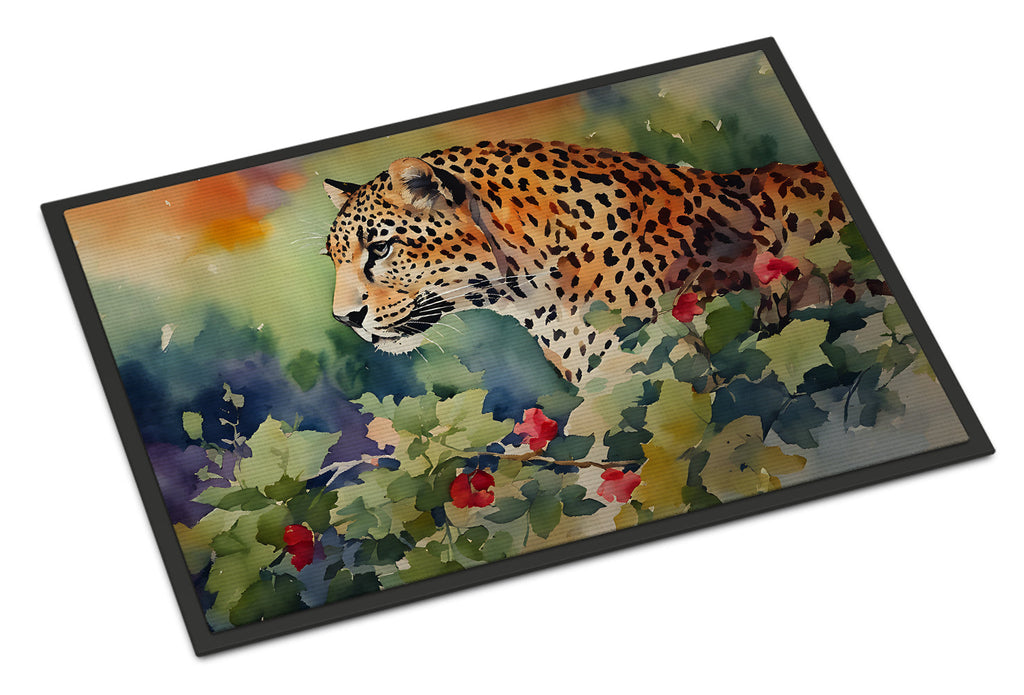 Leopard Doormat Indoor Outdoor 24H X 36W Front Door Mat Rugs for Entryway, Non Slip Washable Low Pile,
