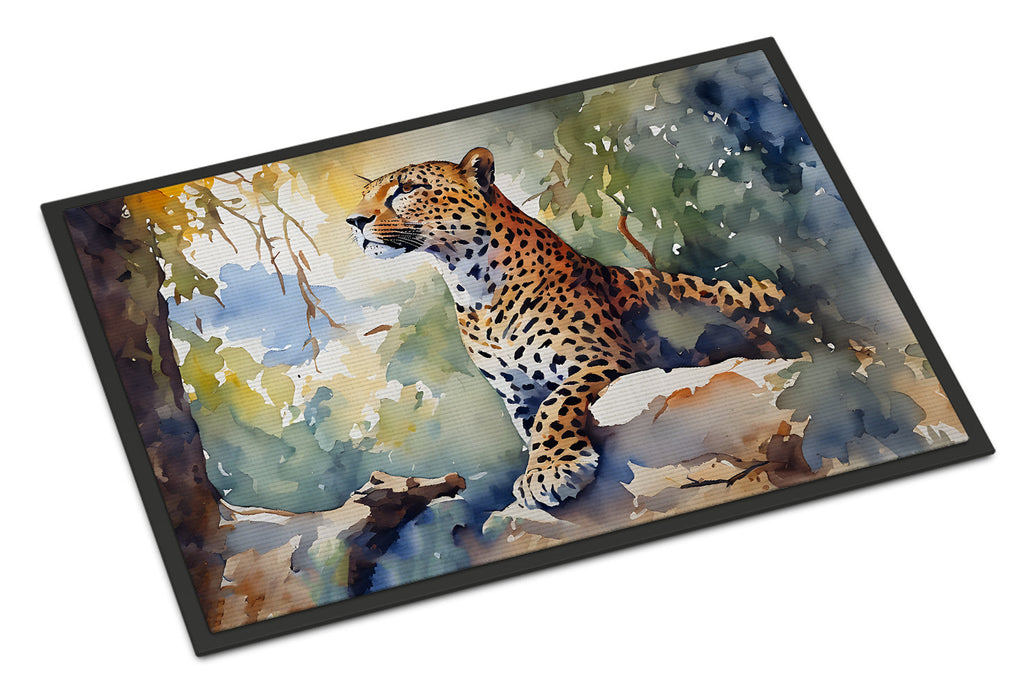 Leopard Doormat Indoor Outdoor 24H X 36W Front Door Mat Rugs for Entryway, Non Slip Washable Low Pile,