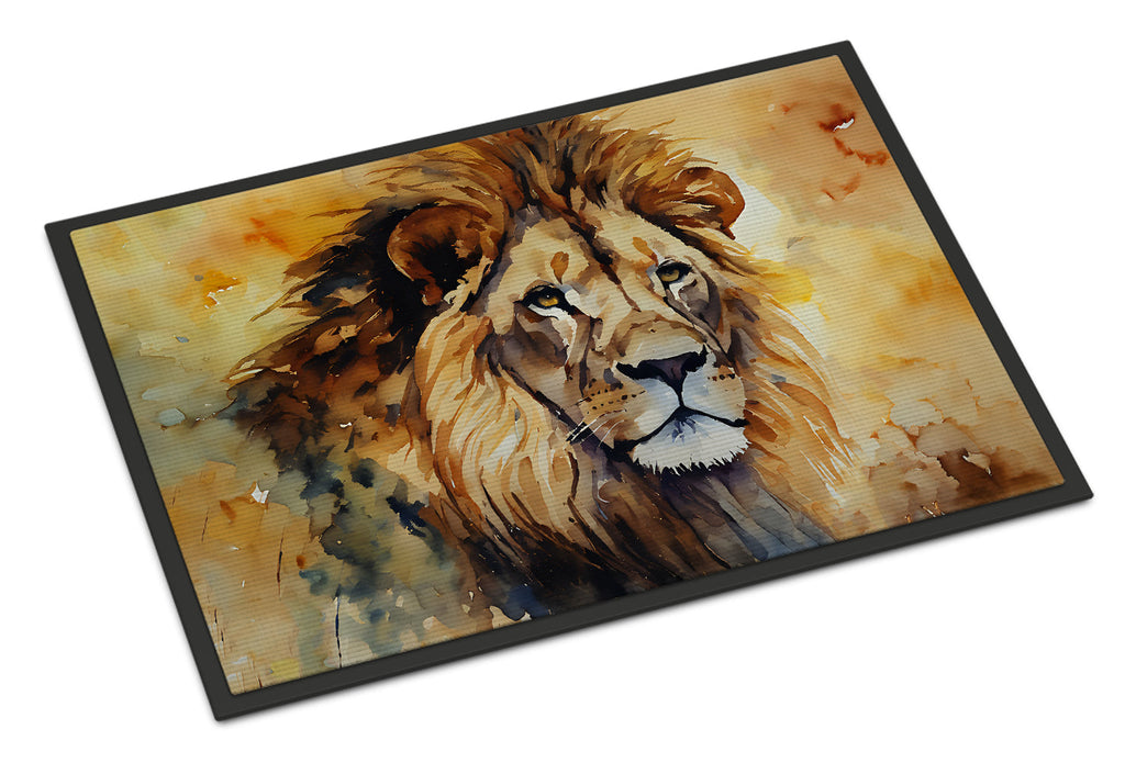 Lion Doormat Indoor Outdoor 24H X 36W Front Door Mat Rugs for Entryway, Non Slip Washable Low Pile,