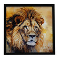 Lion Framed Metal Print Bathroom, Kitchen, Office, Home Decor Wall Art Ready to Hang, Square, 8X8