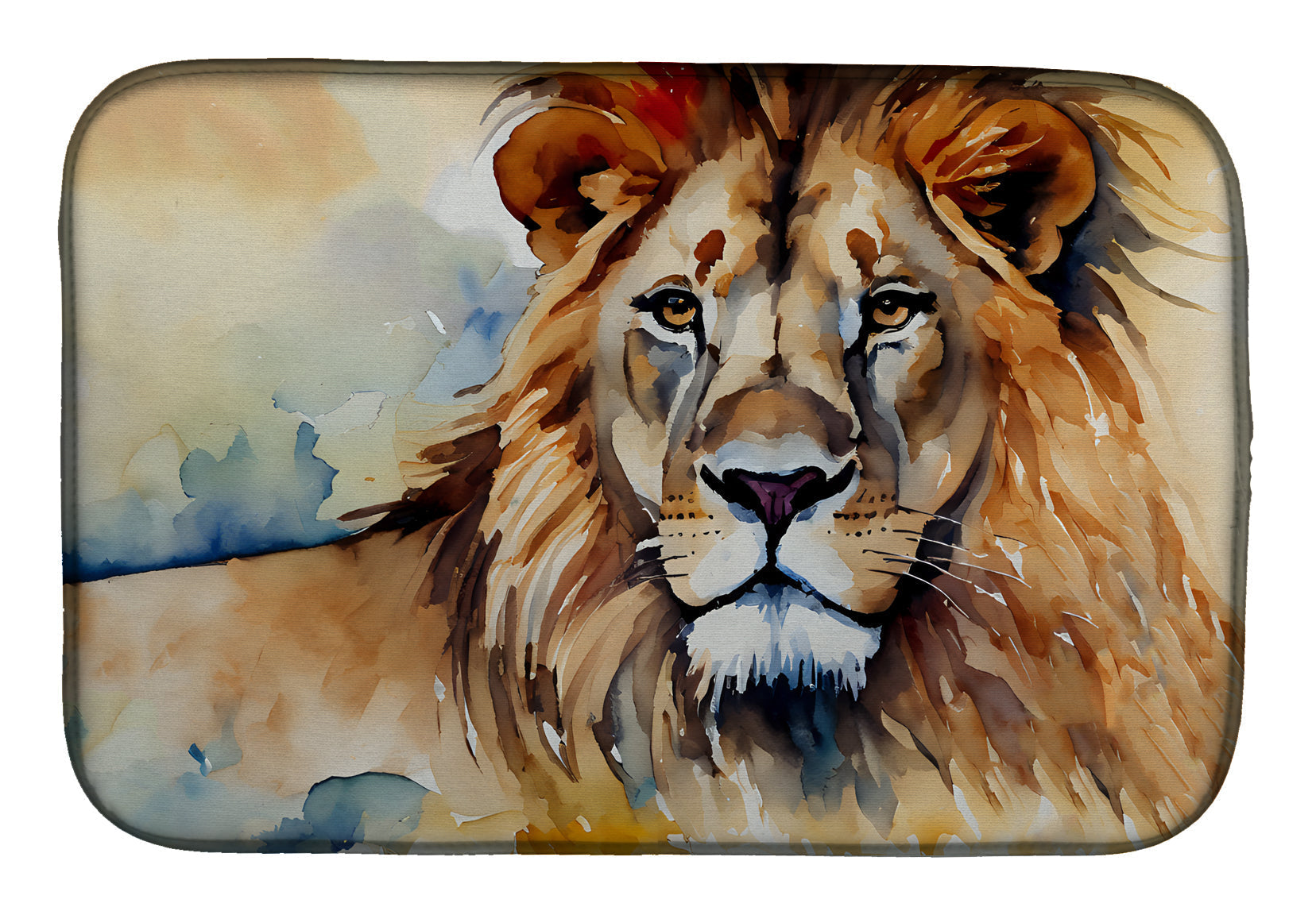 Lion Dish Drying Mat Absorbent Dish Drying Mat Pad for Kitchen Counter Dish Drainer Mat for Countertop, 14 x 21", Multicolor