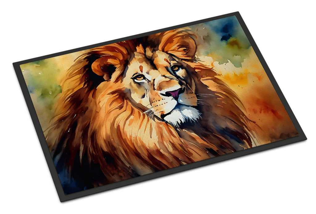 Lion Doormat Indoor Outdoor 24H X 36W Front Door Mat Rugs for Entryway, Non Slip Washable Low Pile,