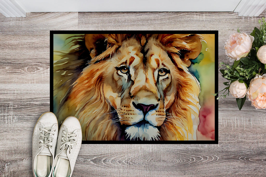 Lion Doormat Indoor Outdoor 18H X 27W Front Door Mat Rugs for Entryway, Non Slip Washable