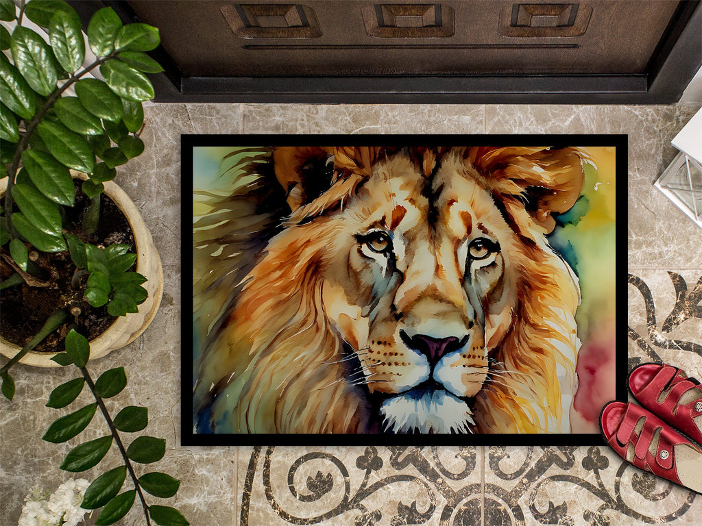 Lion Doormat Indoor Outdoor 18H X 27W Front Door Mat Rugs for Entryway, Non Slip Washable