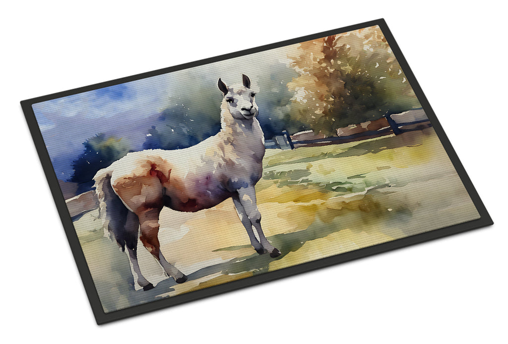 Llama Doormat Indoor Outdoor 24H X 36W Front Door Mat Rugs for Entryway, Non Slip Washable Low Pile,
