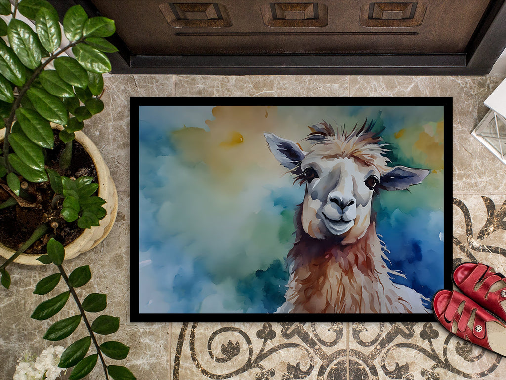 Llama Doormat Indoor Outdoor 24H X 36W Front Door Mat Rugs for Entryway, Non Slip Washable Low Pile,
