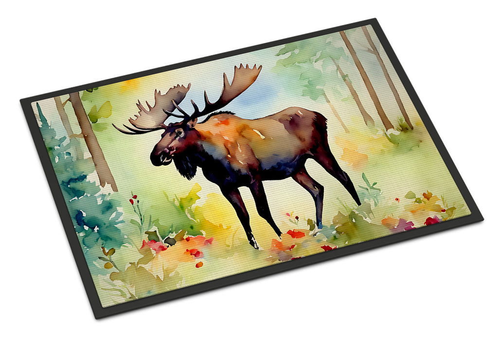 Moose Doormat Indoor Outdoor 24H X 36W Front Door Mat Rugs for Entryway, Non Slip Washable Low Pile,