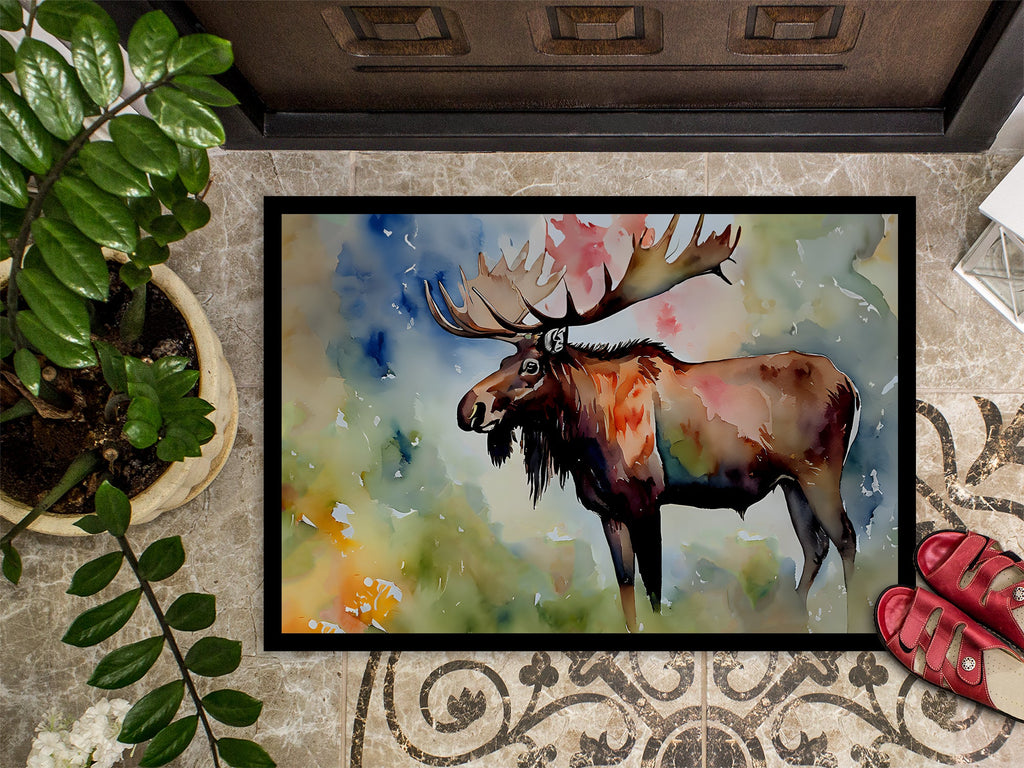 Moose Doormat Indoor Outdoor 24H X 36W Front Door Mat Rugs for Entryway, Non Slip Washable Low Pile,