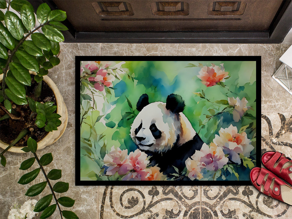 Panda Doormat Indoor Outdoor 24H X 36W Front Door Mat Rugs for Entryway, Non Slip Washable Low Pile,