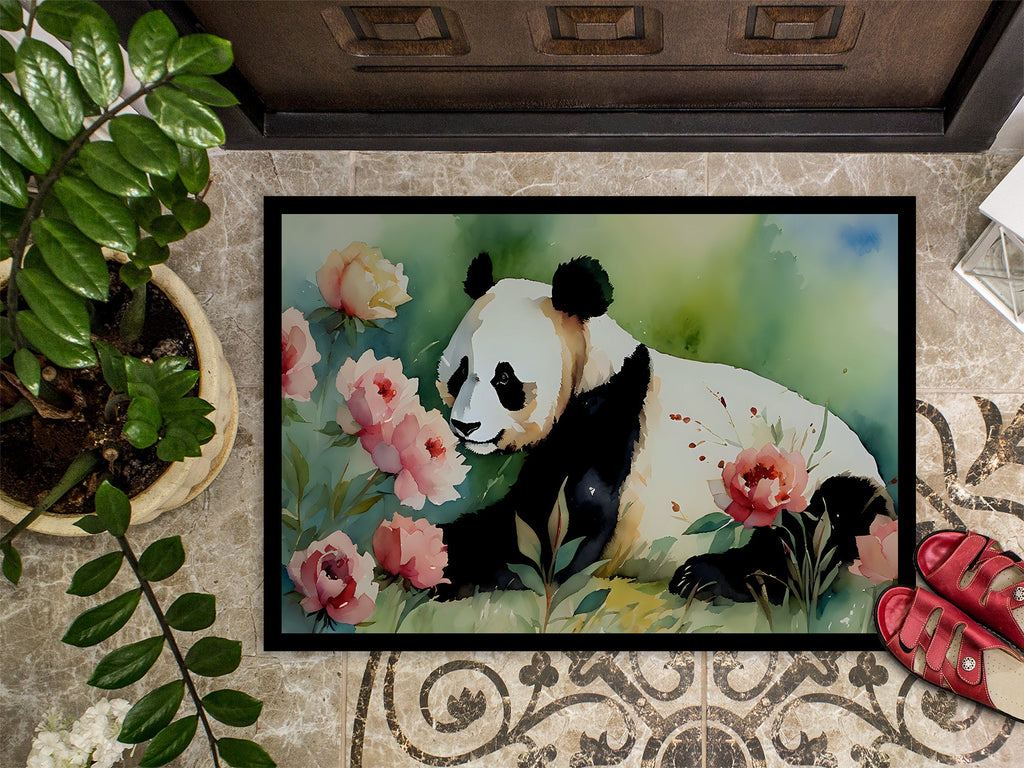 Panda Doormat Indoor Outdoor 24H X 36W Front Door Mat Rugs for Entryway, Non Slip Washable Low Pile,