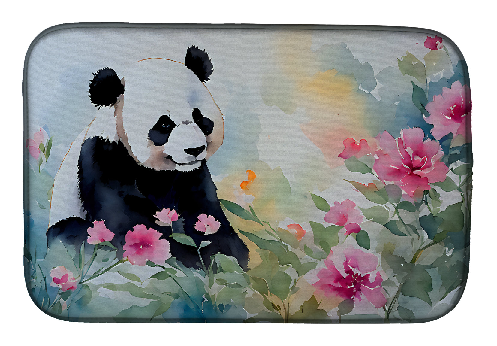Panda Dish Drying Mat Absorbent Dish Drying Mat Pad for Kitchen Counter Dish Drainer Mat for Countertop, 14 x 21", Multicolor