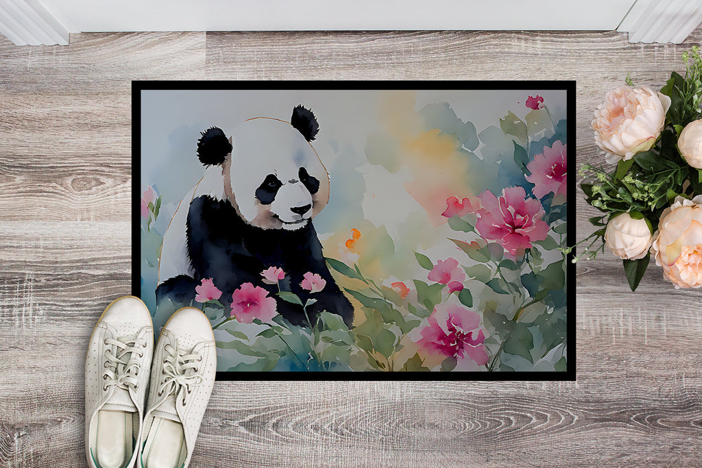 Panda Doormat Indoor Outdoor 24H X 36W Front Door Mat Rugs for Entryway, Non Slip Washable Low Pile,