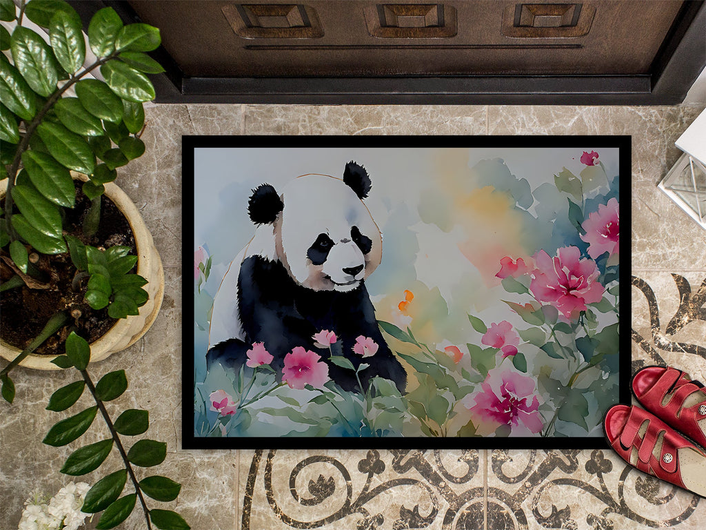 Panda Doormat Indoor Outdoor 24H X 36W Front Door Mat Rugs for Entryway, Non Slip Washable Low Pile,