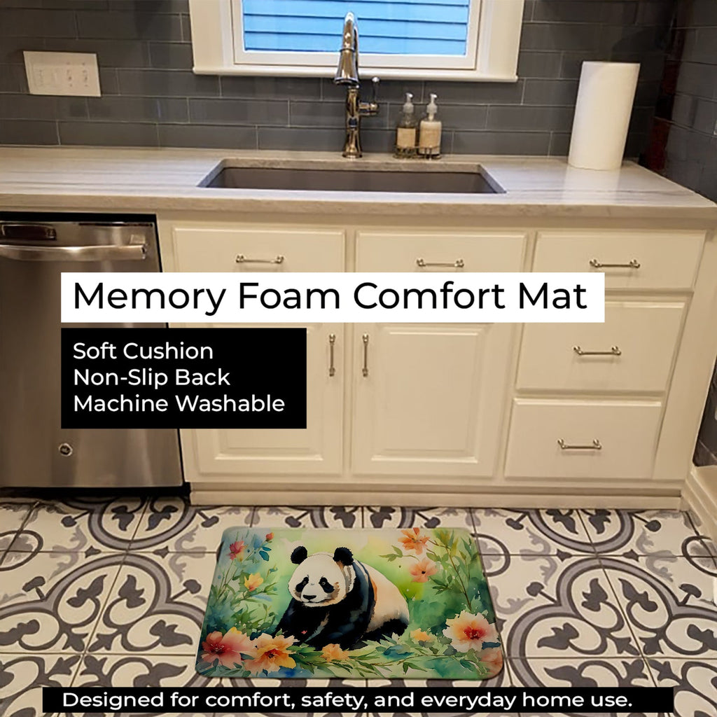 Panda Memory Foam Kitchen Mat Machine Washable Anti-Fatigue Cushion Comfort Bath or Kitchen Rug