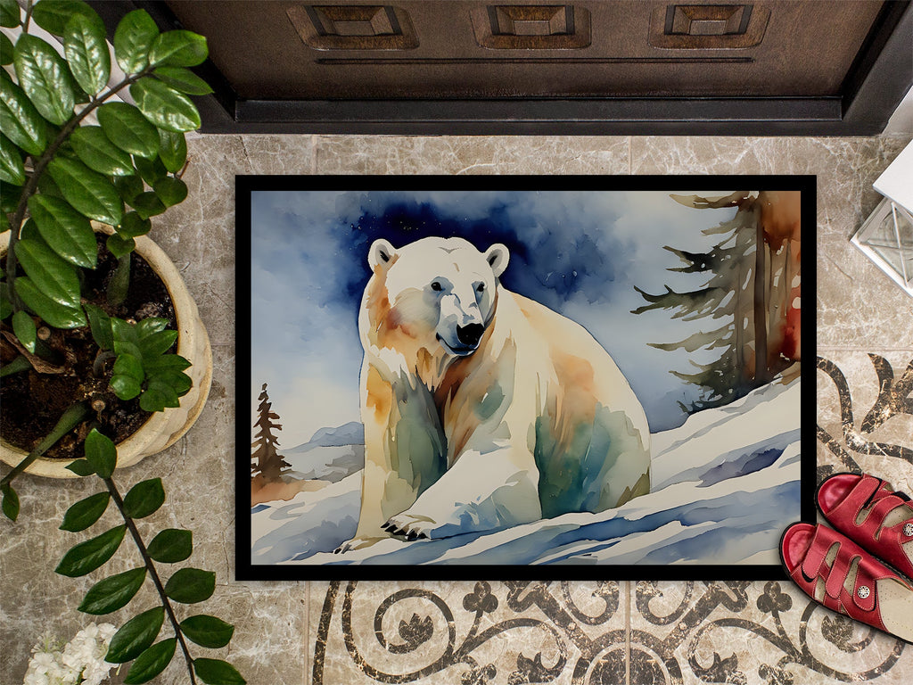 Polar Bear Doormat Indoor Outdoor 24H X 36W Front Door Mat Rugs for Entryway, Non Slip Washable Low Pile,