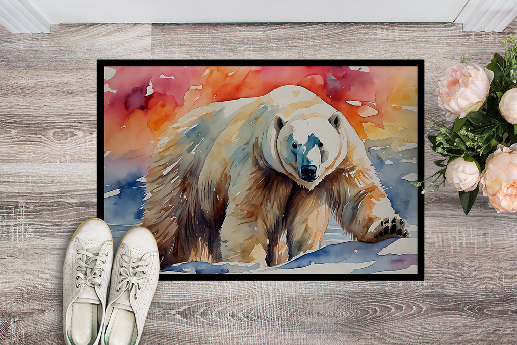 Polar Bear Doormat Indoor Outdoor 24H X 36W Front Door Mat Rugs for Entryway, Non Slip Washable Low Pile,