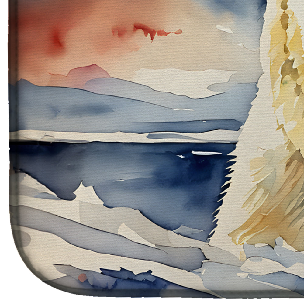 Polar Bear Dish Drying Mat Absorbent Dish Drying Mat Pad for Kitchen Counter Dish Drainer Mat for Countertop, 14 x 21", Multicolor