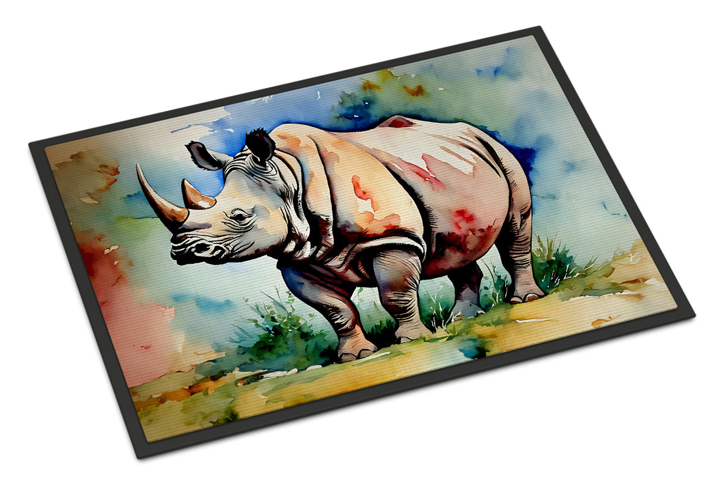 Rhinoceros Doormat Indoor Outdoor 24H X 36W Front Door Mat Rugs for Entryway, Non Slip Washable Low Pile,