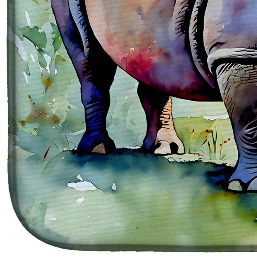 Rhinoceros Dish Drying Mat Absorbent Dish Drying Mat Pad for Kitchen Counter Dish Drainer Mat for Countertop, 14 x 21", Multicolor